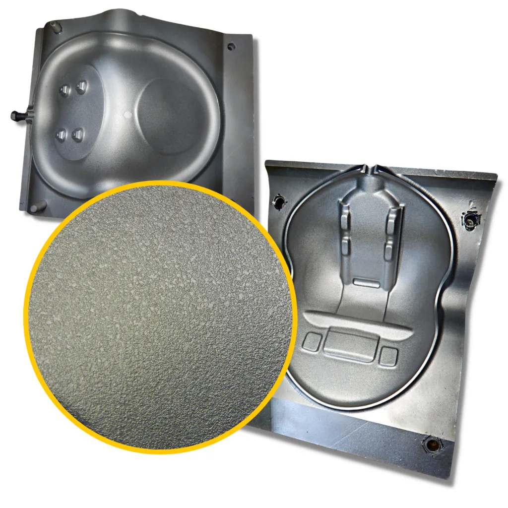 mould texturing on baby swing chair mould