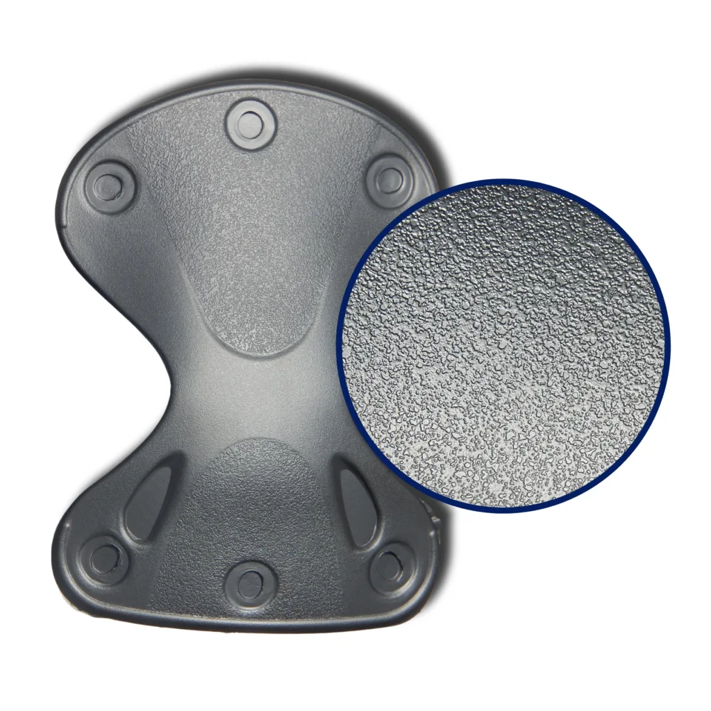mould texturing on knee pad mould