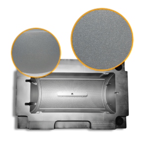mould texturing on speaker mould