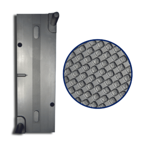 mould texturing on strap mould