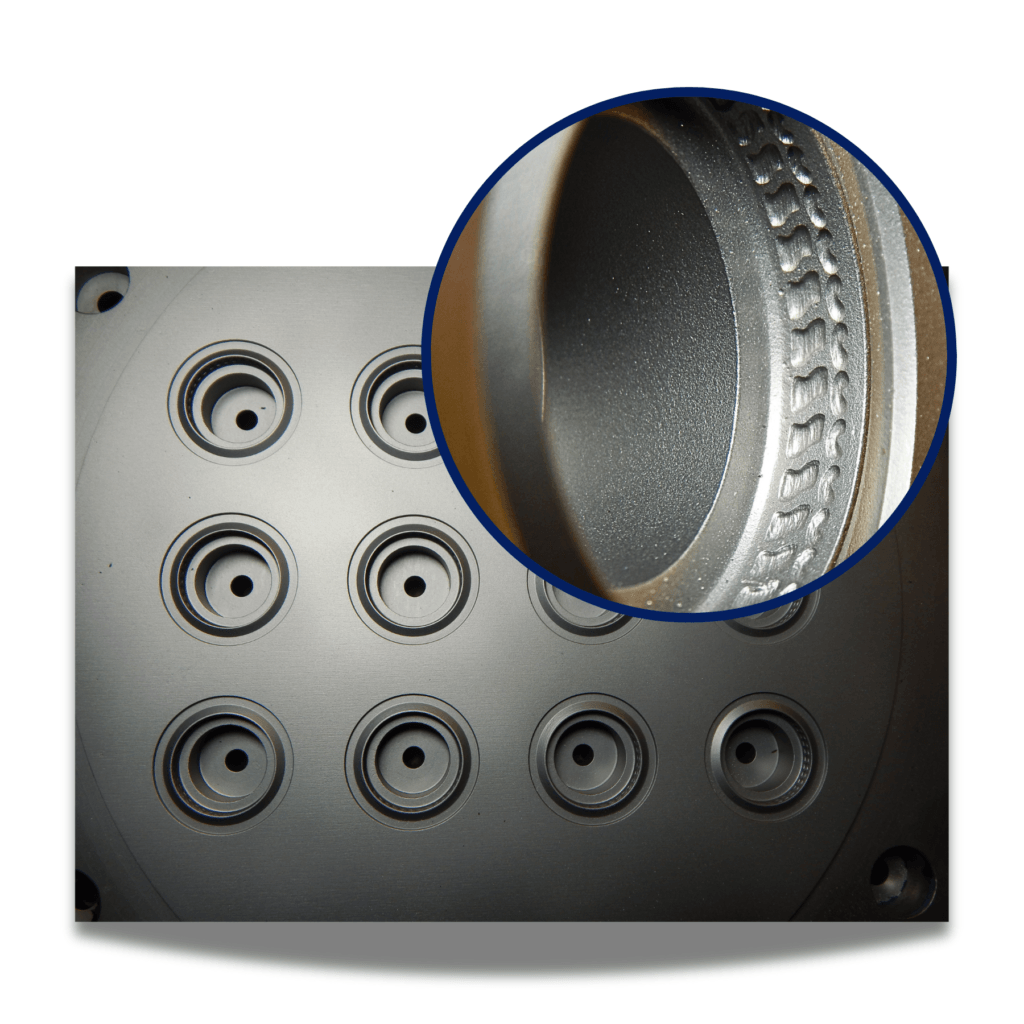 Home 22 mould texturing service on toy car wheel mould